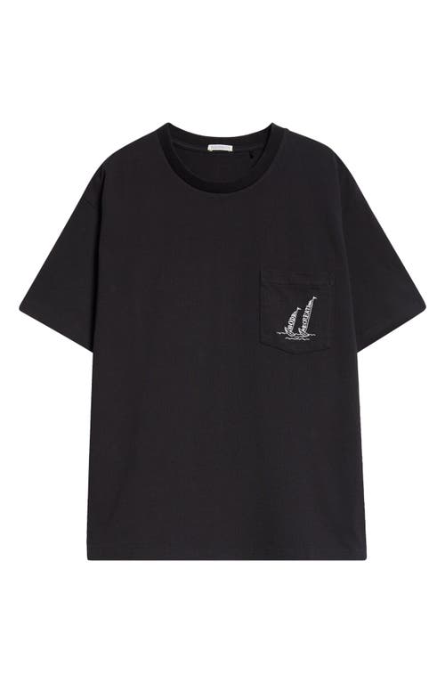 Bode Recreation Sails Pocket T-shirt In Black