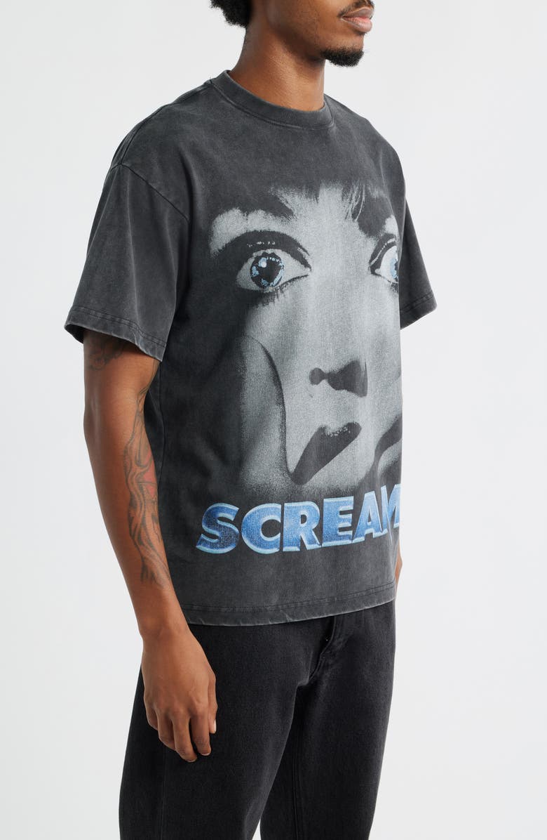 ID Supply Co Scream<sup>™</sup> Stare Cotton Graphic T-Shirt, Alternate, color, Washed Black