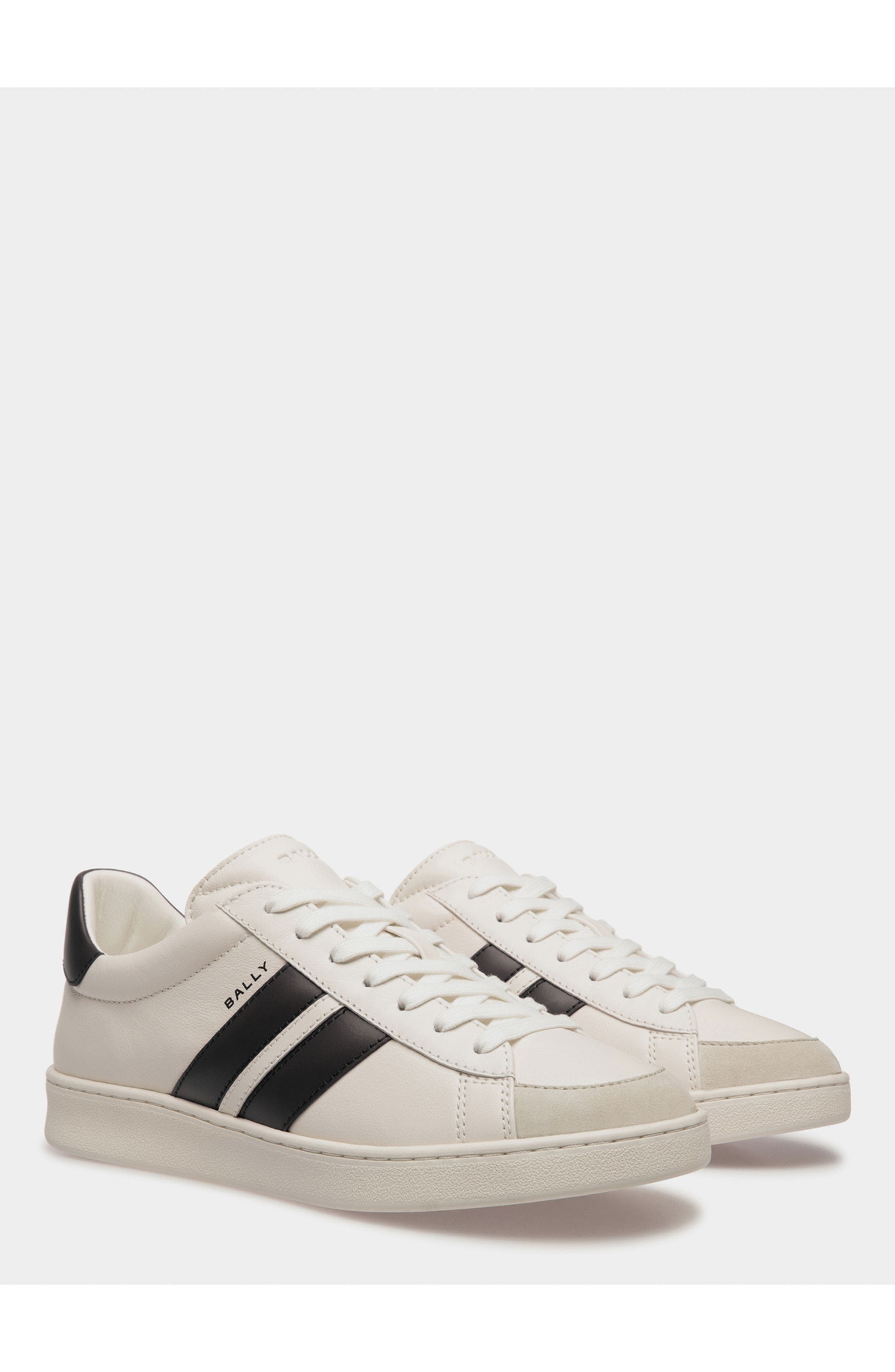 Bally Tennis Sneaker in Plain Calf Leather, Alternate, color, 