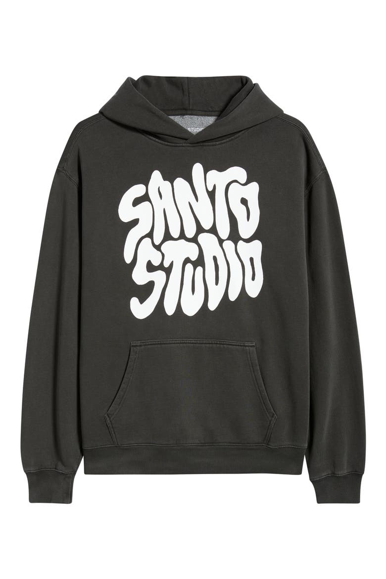 Santo Type Graphic Hoodie, Alternate, color, VINTAGE BLACK