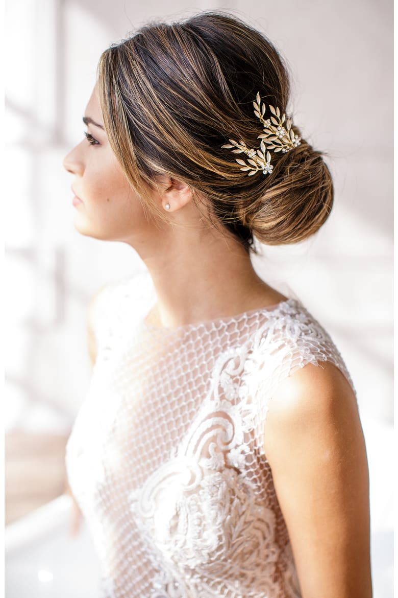 Calvina 2-Piece Hair Clip Set, Alternate, color, GOLD