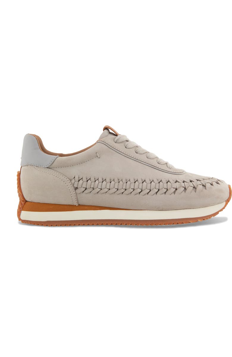 Gentle Souls Jolena Woven Detail Sneaker, Alternate, color, Light Grey Leather
