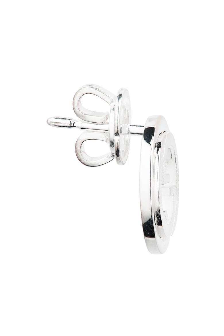 Interlocking G Stud Earrings, Alternate, color, SILVER
