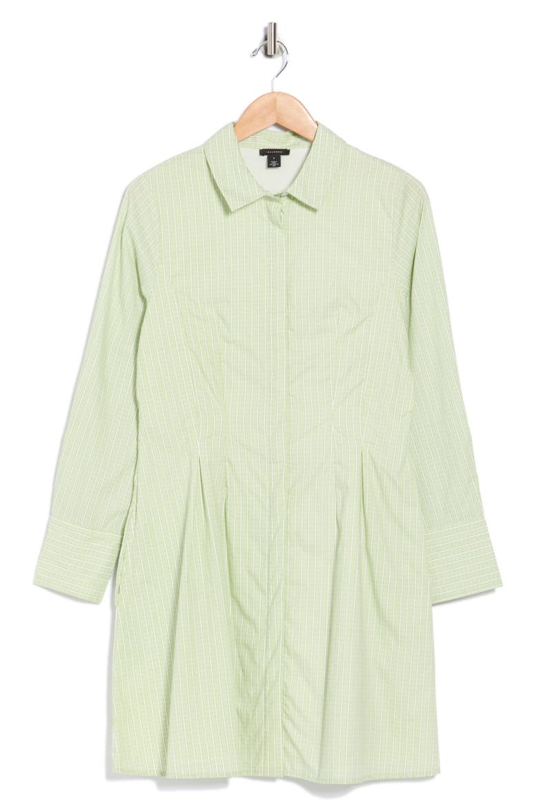 Stripe Long Sleeve Cotton Shirtdress, Alternate, color, GREEN MULTI