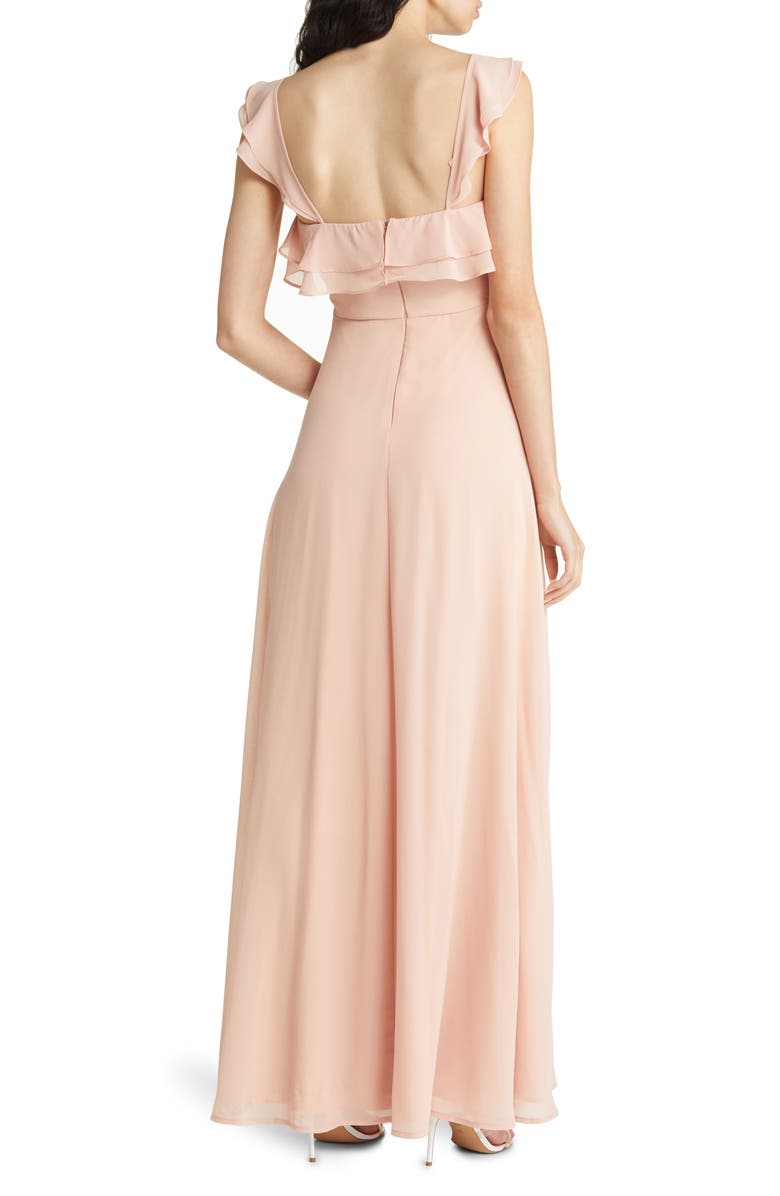 Lulus Adorning Glances Ruffle Gown, Alternate, color, 