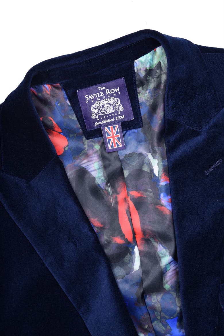 Velvet Blazer, Alternate, color, NAVY
