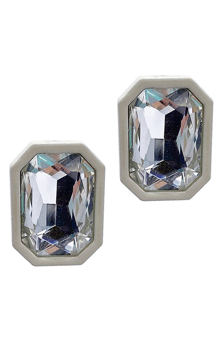 Adornia Halo Crystal Stud Earrings, Main, color, 