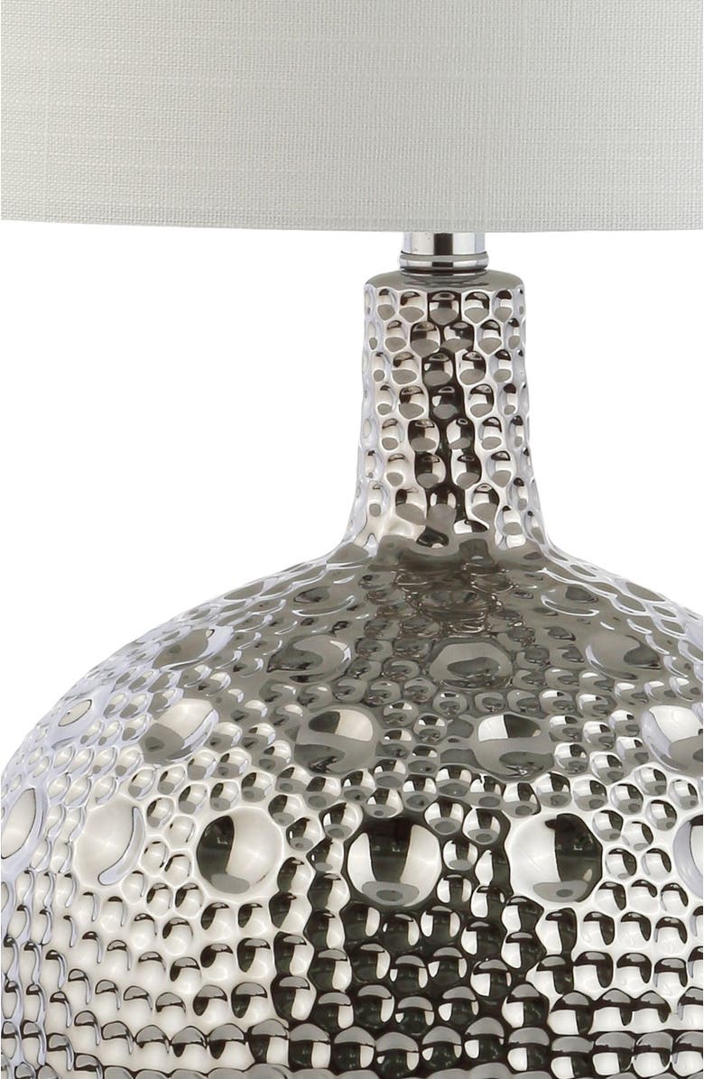 JONATHAN Y Andrews 27" Ceramic LED Table Lamp, Chrome, Alternate, color, Chrome