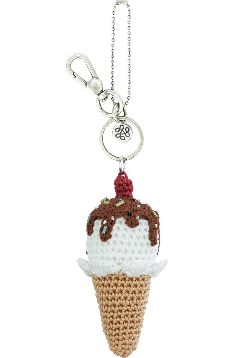 The Sak Yarnicharmz Hand Crochet Dangle - Ice Cream, Alternate, color, Vanilla