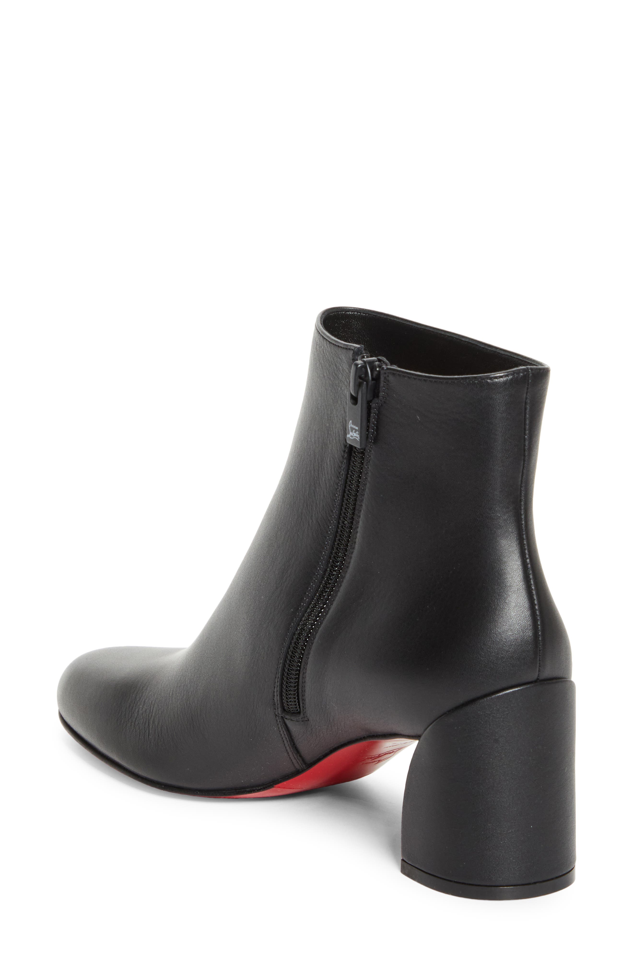 Christian Louboutin Jane Block Heel Bootie, Alternate, color, Black