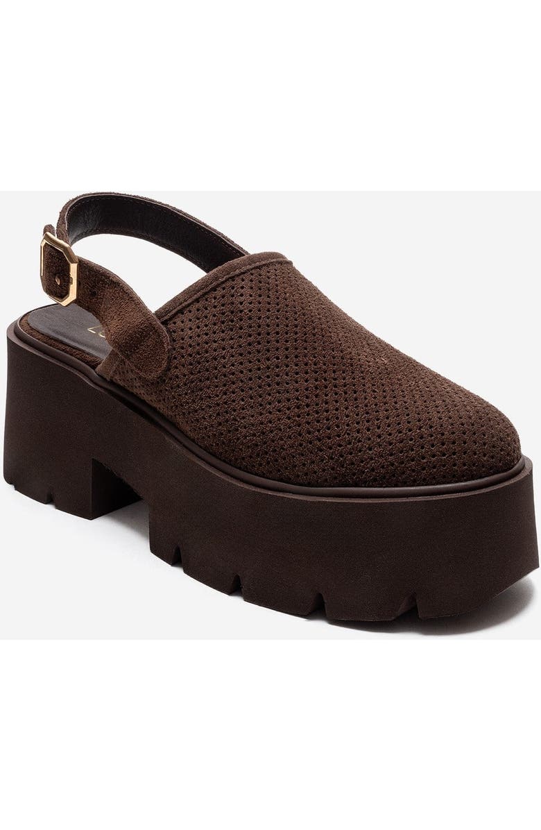 Forever & Always Shoes Caldris Leather Platform Sandal, Alternate, color, Brown Suede