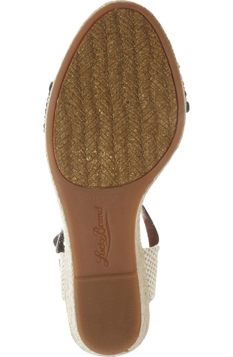Lucky Brand 'Katereena' Wedge Sandal, Alternate, color,