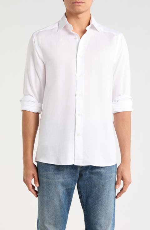 Herschel Linen & Tencel™ Blend Button-Up Shirt