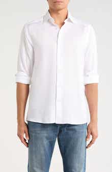 Jack Victor Herschel Linen & Tencel™ Blend Button-Up Shirt