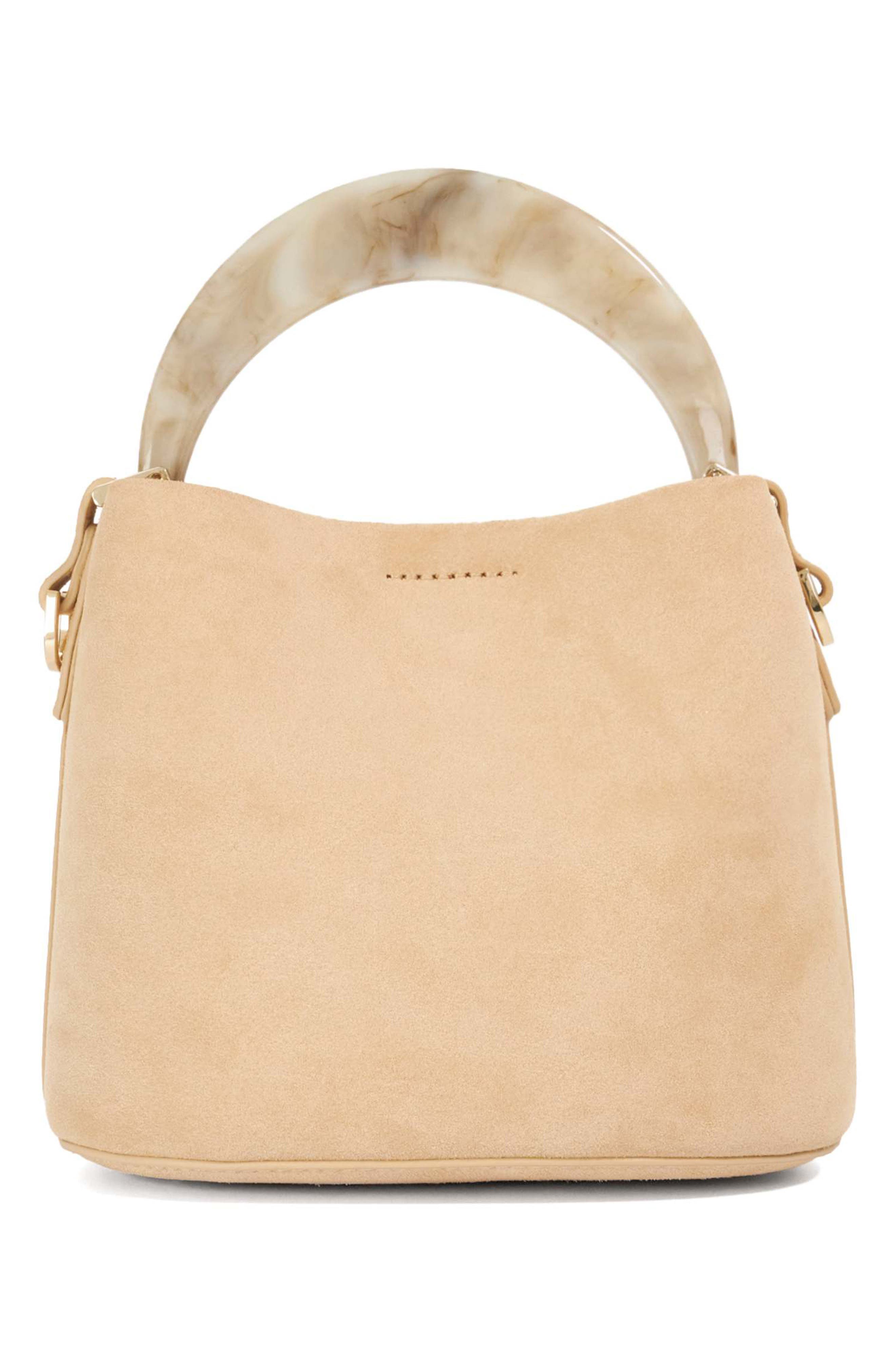 Dharla Leather Top Handle Bag, Alternate, color, TAUPE