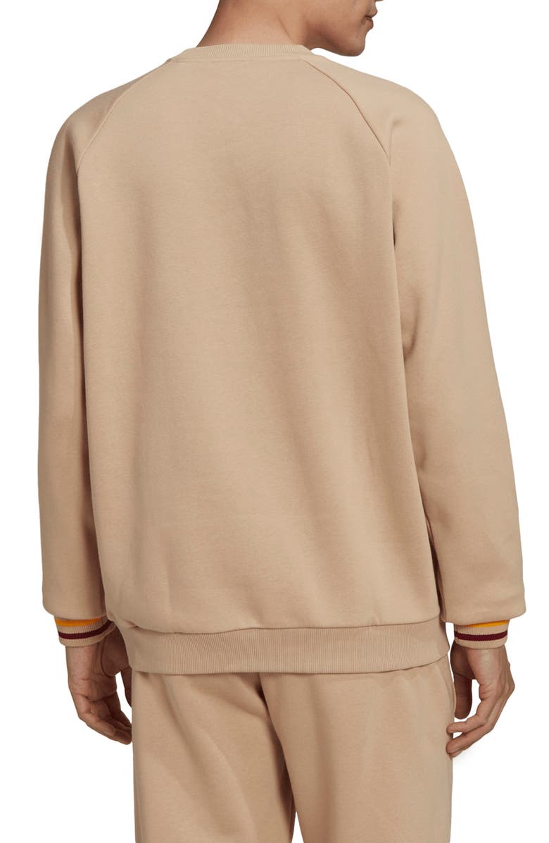 adidas Originals Cotton Blend Crewneck Sweatshirt, Alternate, color, 