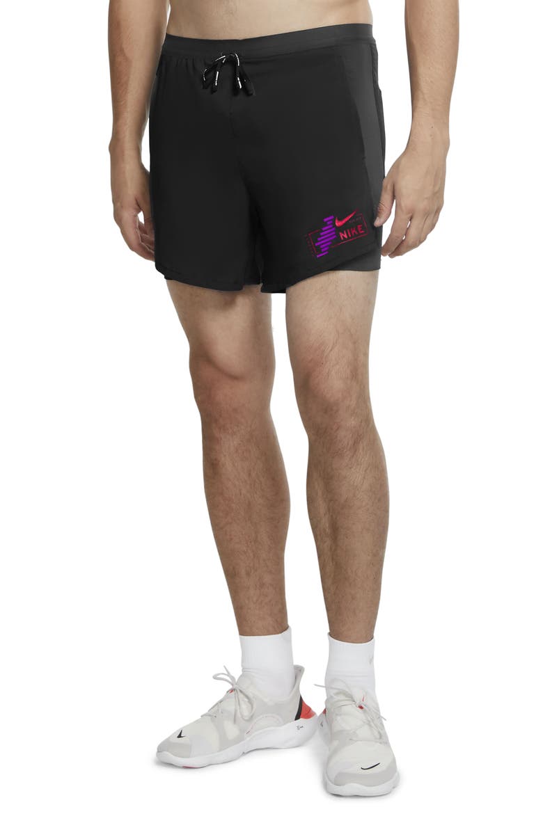 Flex Stride Future Fast 2-in-1 Running Shorts, Main, color, BLACK/ REFLECTIVE