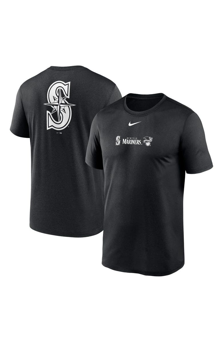 Nike Men's Nike Black Seattle Mariners Fashion Over Shoulder Logo Legend T-Shirt, Main, color, Black