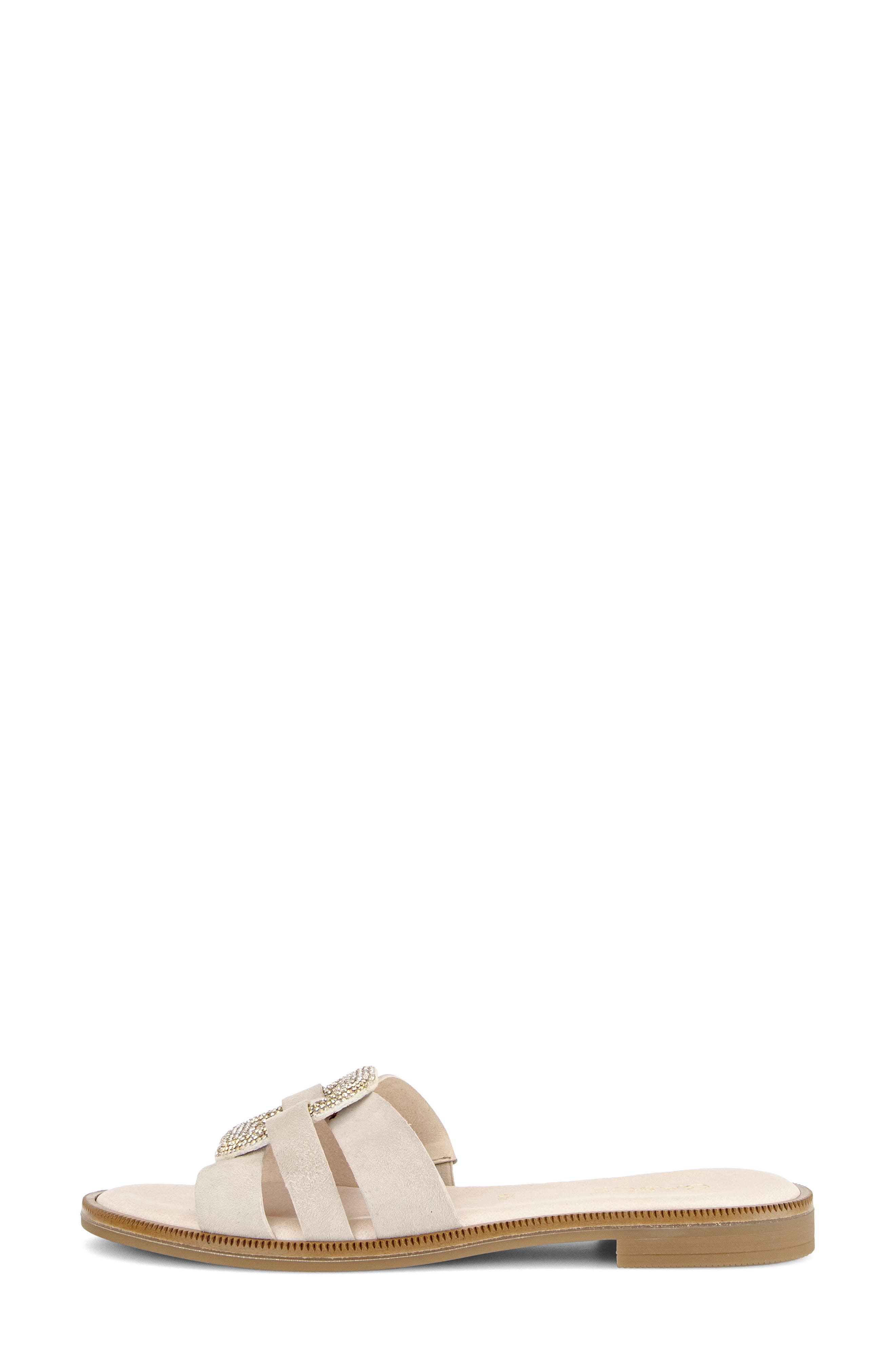 Gabor Crystal Slide Sandal, Alternate, color, Oak
