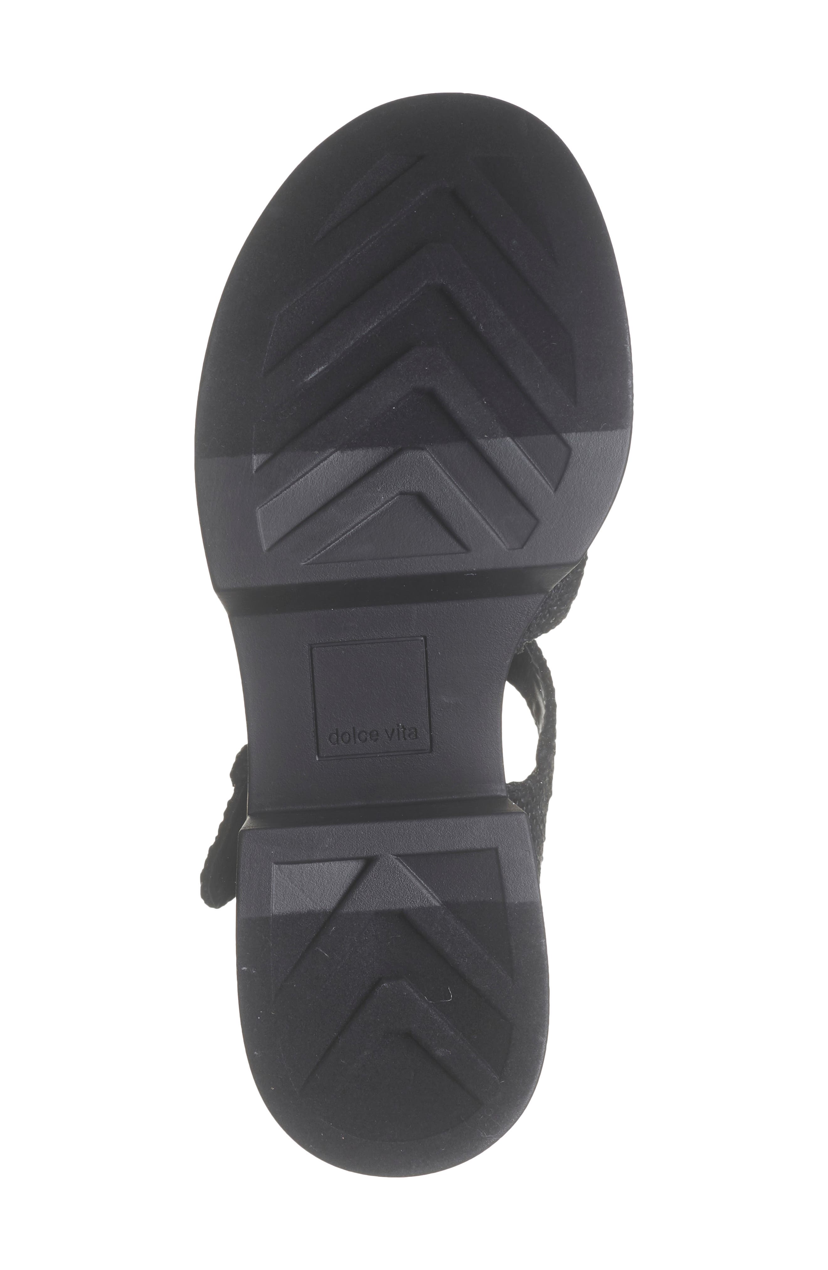 Dolce Vita Liani Platform Sandal, Alternate, color, Onyx Raffia