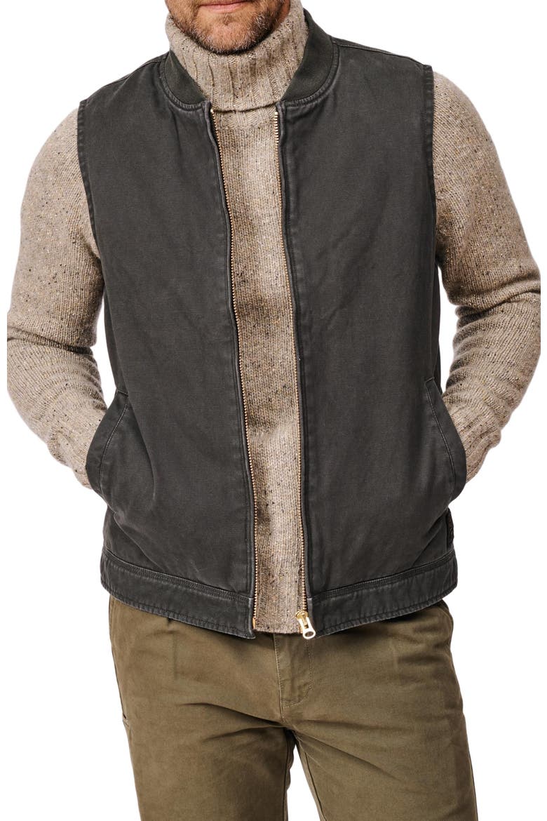 Duke Canvas Gilet Vest, Alternate, color, Washed Black