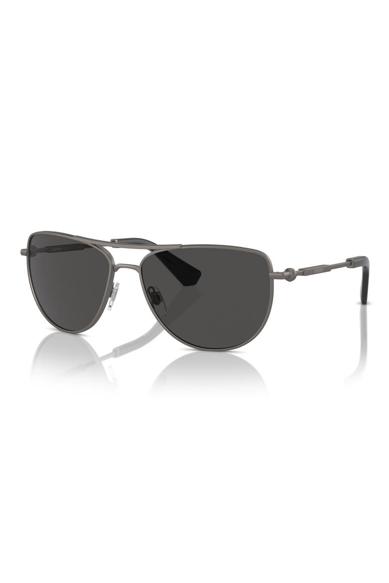 60mm Pilot Sunglasses, Alternate, color, DARK GREY