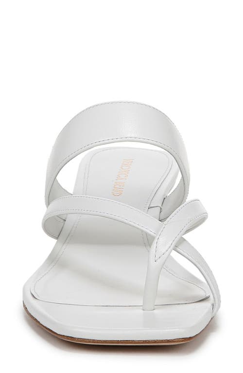 Veronica Beard Alanis Leather Crisscross Slide Sandals In Coconut