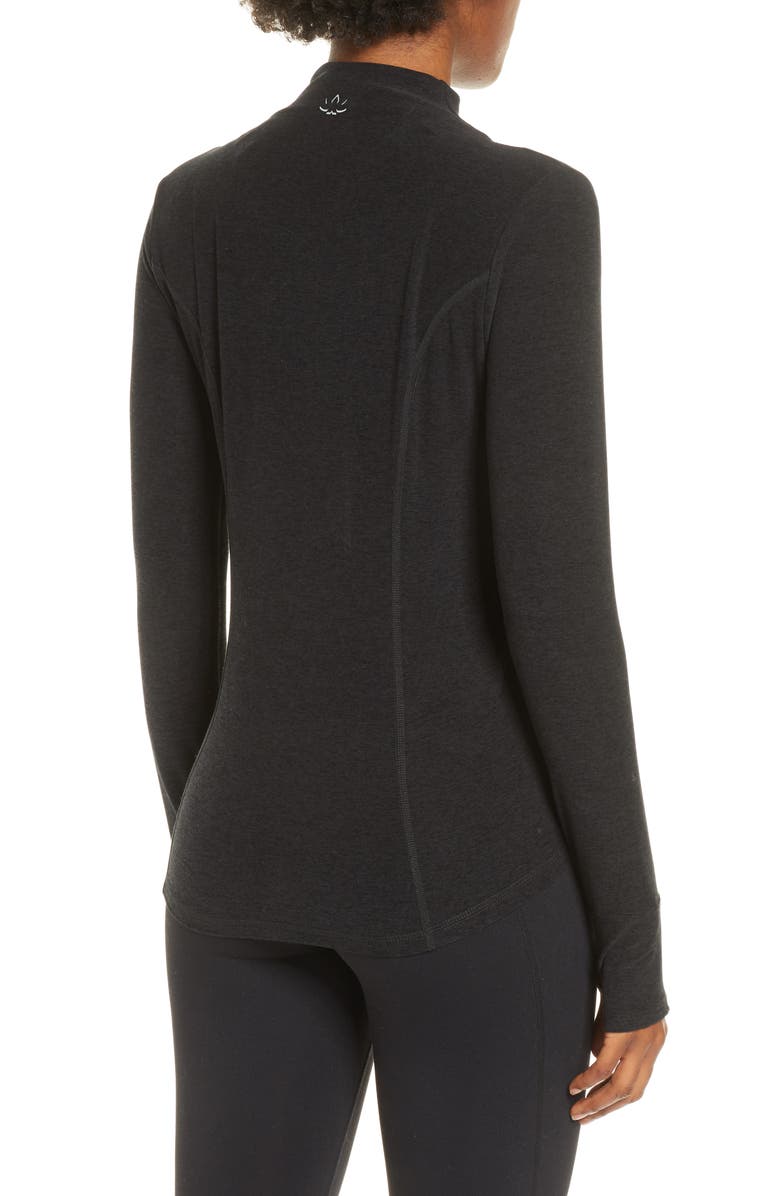 Beyond Yoga Mock Neck Front Zip Jacket, Alternate, color, 