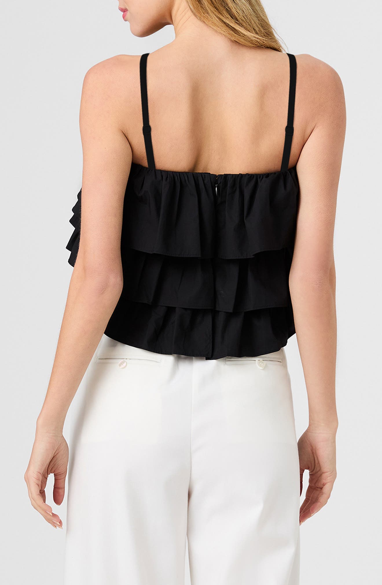 Aimee Ruffle Cotton Camisole - image 2