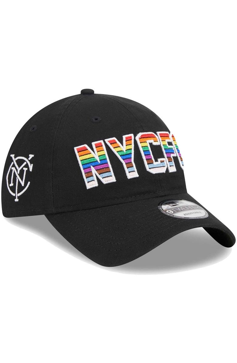 New Era Men's New Era Black New York City FC Pride 9TWENTY Adjustable Hat, Main, color, 