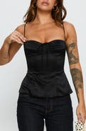 Princess Polly Hildy Tie-Back Satin Top