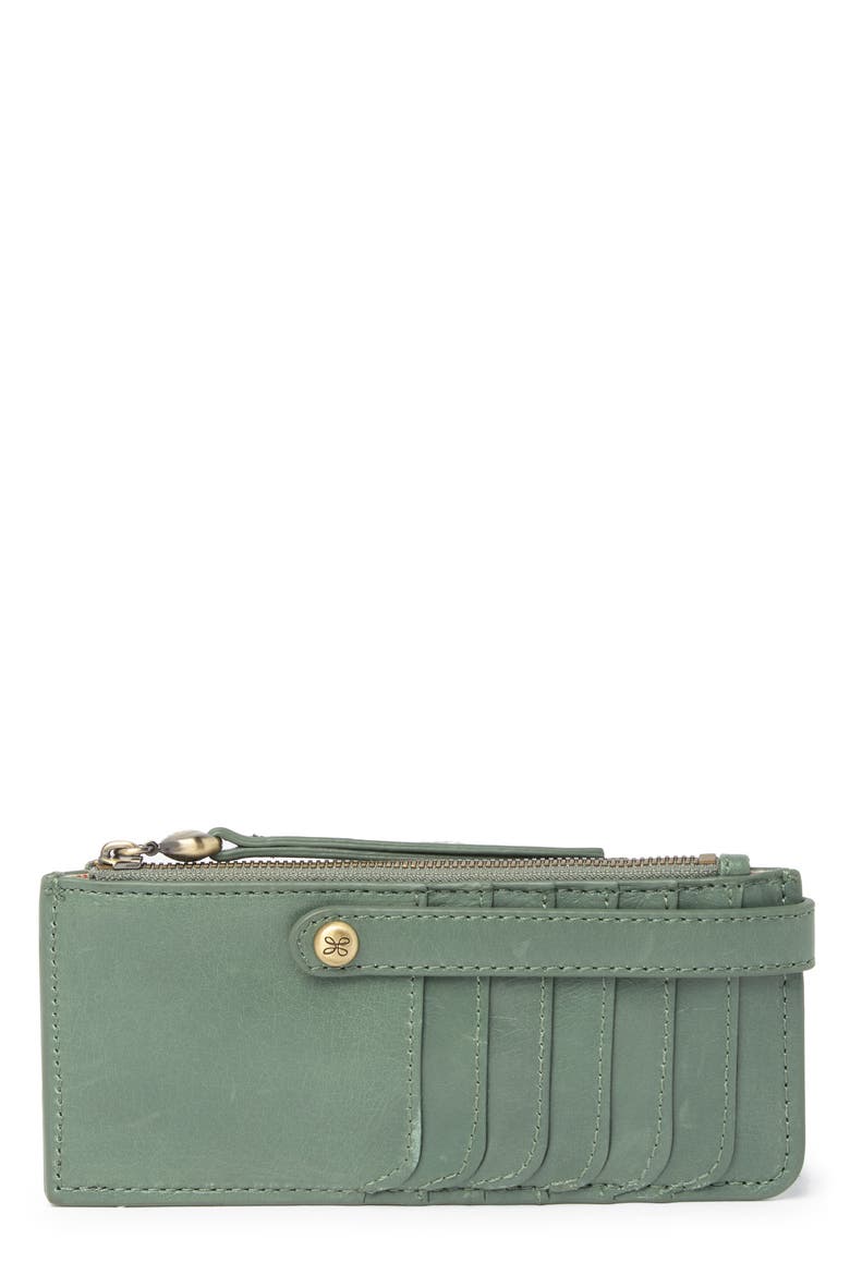 Range Leather Card Wallet, Main, color, BOTTLE GREEN