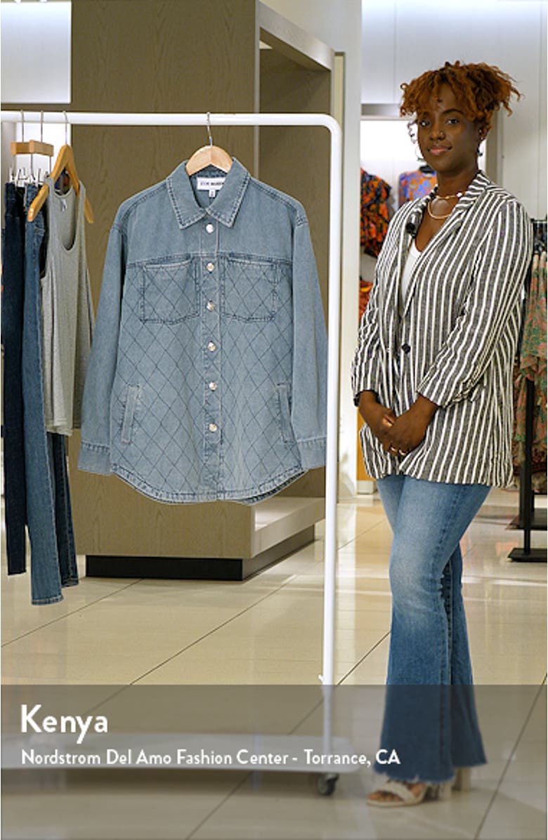 Lennon Quilted Denim Shacket, sales video thumbnail