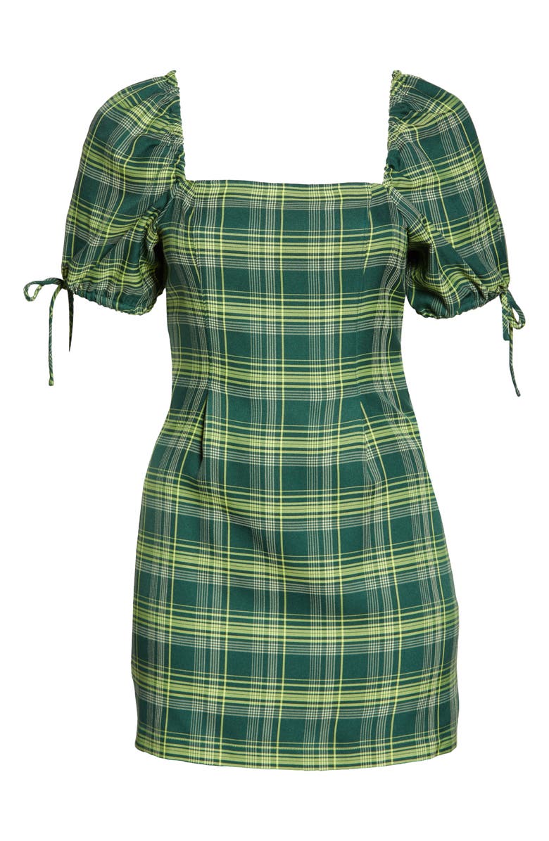 BP. Short Sleeve Plaid Minidress, Alternate, color,