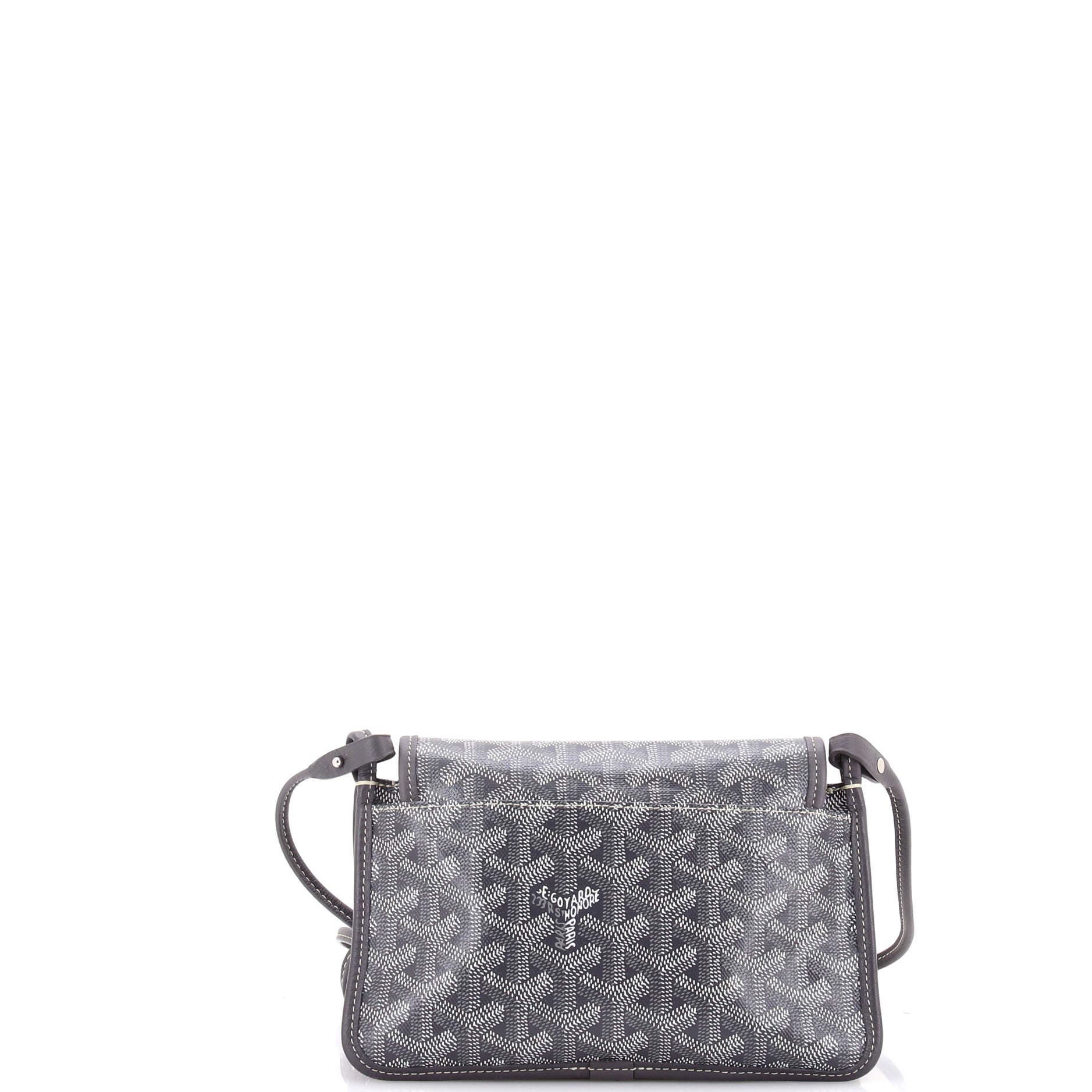 Pre-Owned Goyard Plumet Clutch Wallet Printed Coated Canvas, Alternate, color, Gray