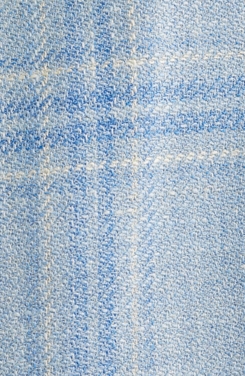 Peter Millar Hyperlight Soft Light Blue Plaid Wool & Silk Blend Sport Coat, Alternate, color, Light Blue