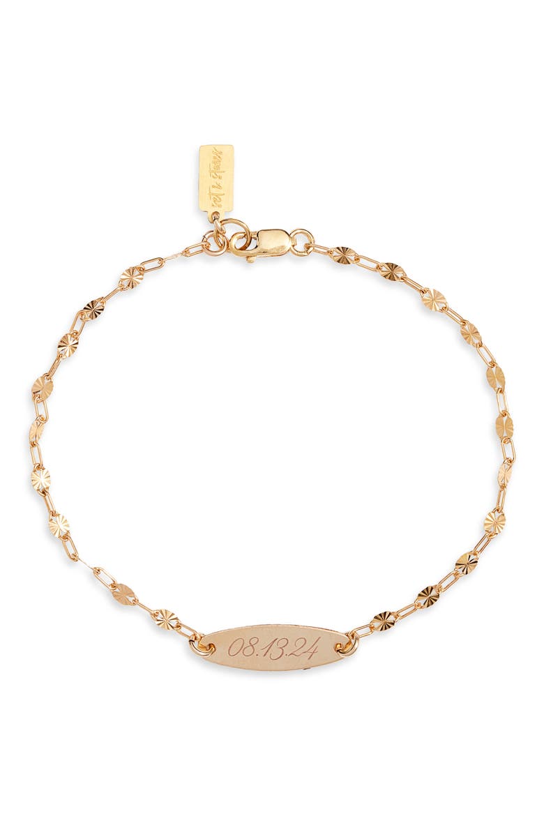 Banks Date Personalized Bracelet, Main, color, GOLD