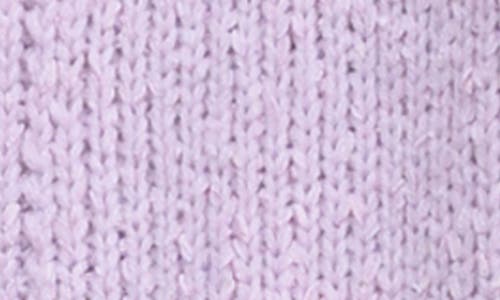 Lush Bow Embroidered Bouclé Cardigan In Purple