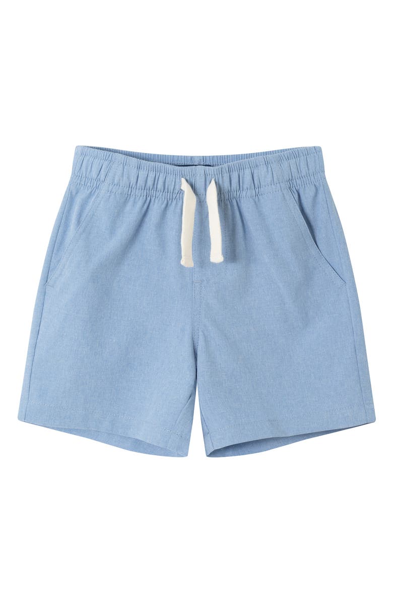 Andy & Evan Kids' Frozen Treats Print Short Sleeve Cotton Button-Up Shirt & Drawstring Shorts Set, Alternate, color, Chambray