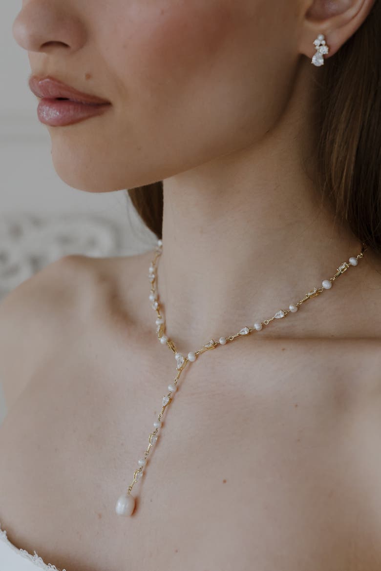 Siren Freshwater Pearl Pendant, Alternate, color, Metallic Gold