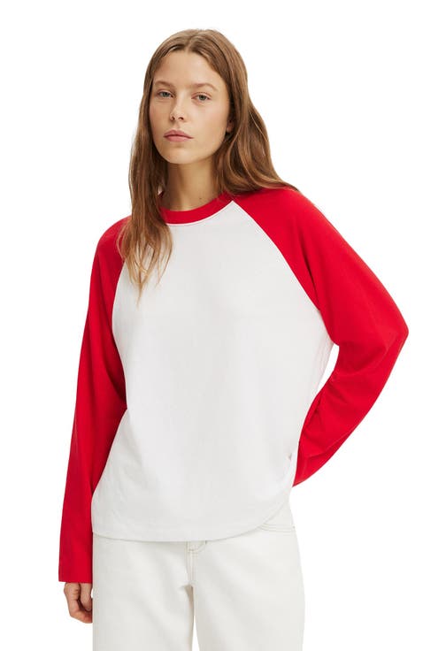 Women's Boxy Raglan Long Sleeve Tee