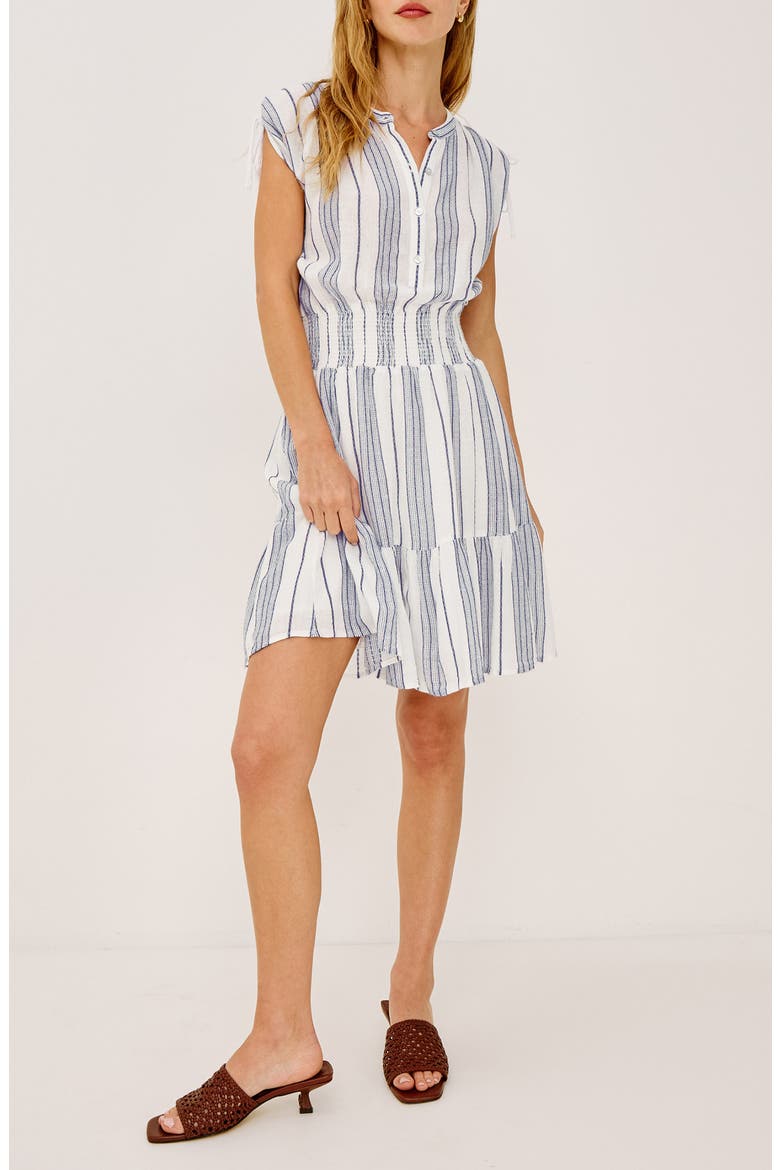 Samina Stripe Smocked Dress, Alternate, color, SALINO STRIPE
