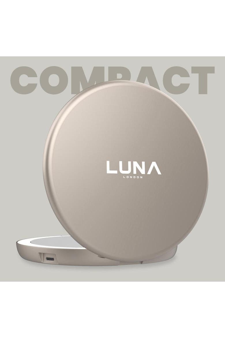 COMPACT Mirror | 7X Magnified Rechargeable LED Makeup Mirror, Alternate, color, Soft Stone