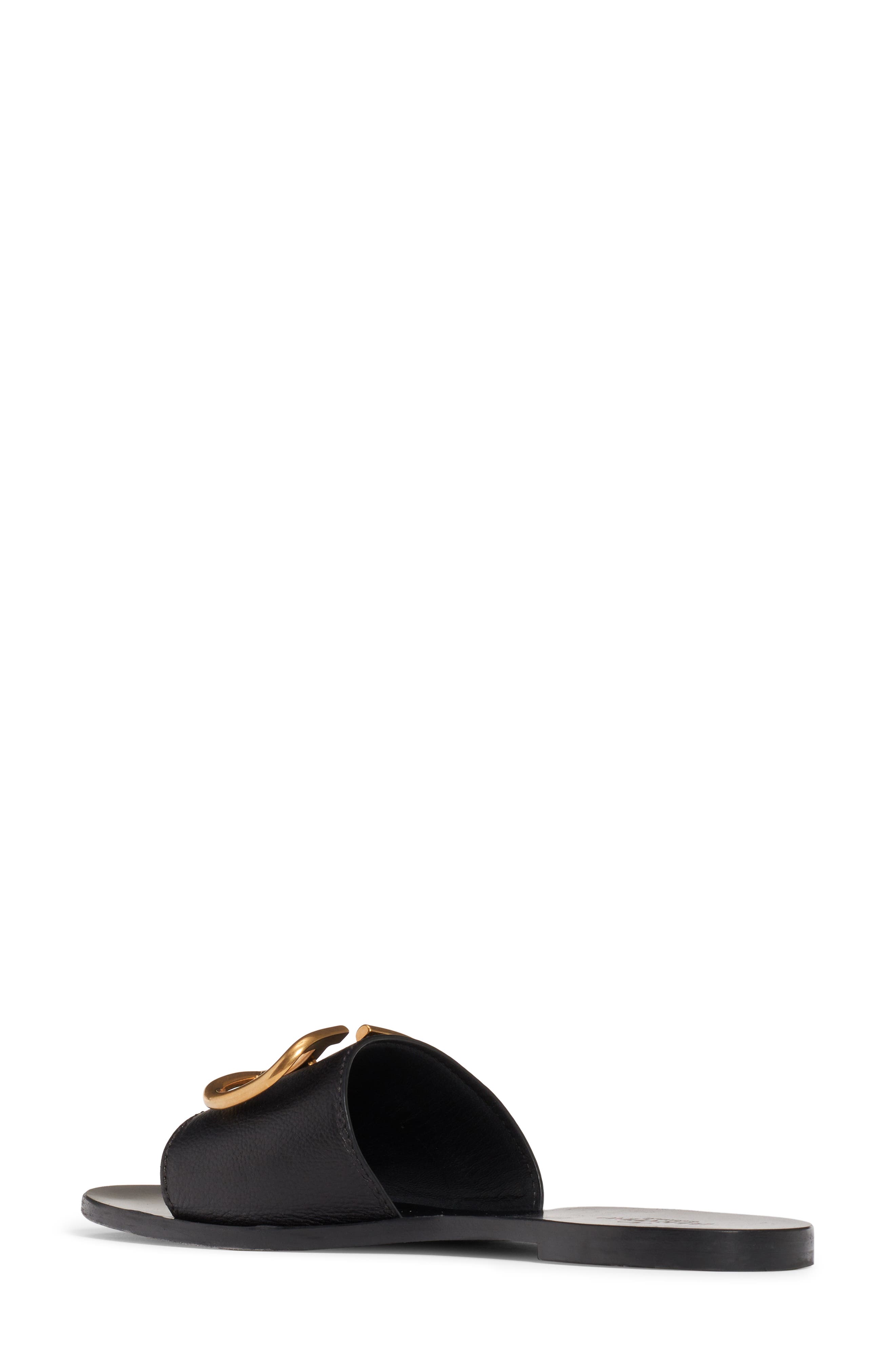 Valentino Garavani Brooch Slide Sandal, Alternate, color, 