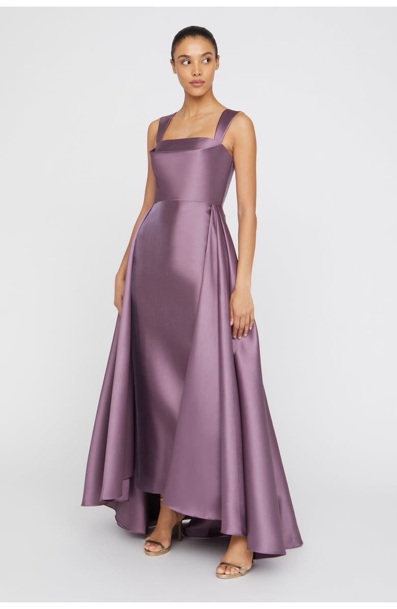 Theia Zendaya Mikado Square-Neck Gown, Alternate, color, Chrome Lavender