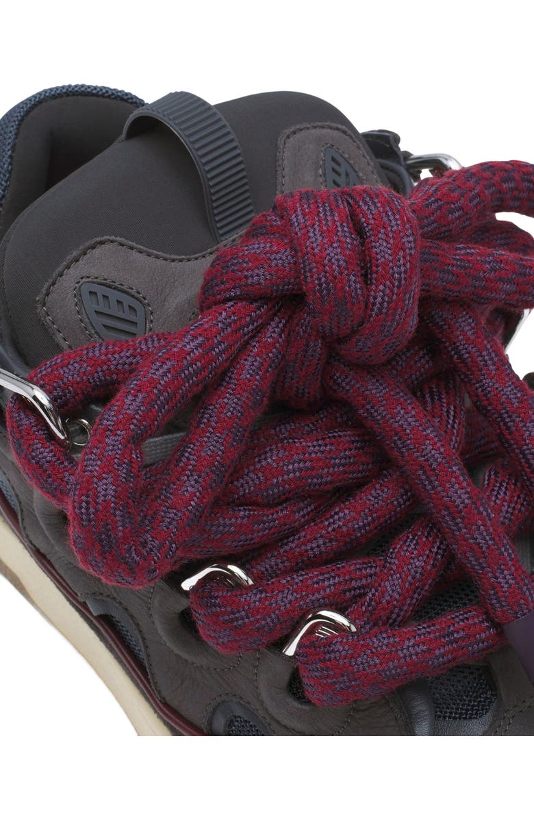 Lanvin Curb Sneakers In Leather With Snake Laces For Men, Alternate, color,