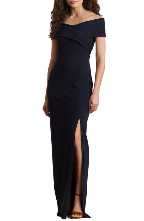 Off the Shoulder Faille Gown