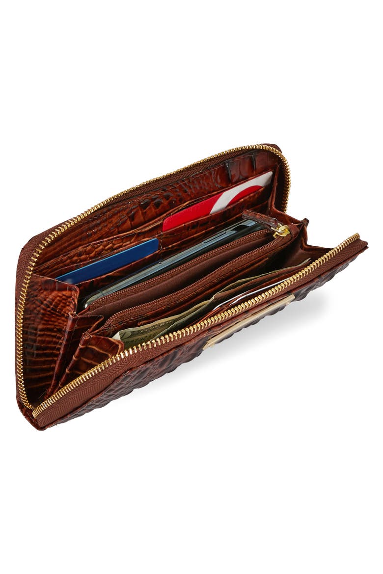 Suri Leather Zip Wallet, Alternate, color, IVORY