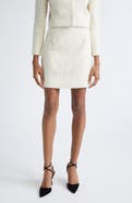 Carolina Herrera Faux Pearl Embellished Miniskirt