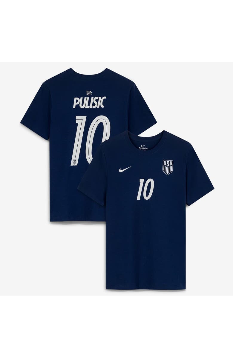 Nike Men's Nike Christian Pulisic Navy USMNT Away Name & Number T-Shirt, Main, color, Navy